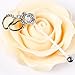 BODYA Silver White Gem Baby Feet Dangle 14g Flexible BioFlex Maternity Pregnancy Pregnant Navel Barbell Belly Button Ring
