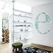 Amaonm® 12 Pcs 3d Beautiful Flowers Wall Decals Fashion Wall Decor Removable Decal Floral Wall Stickers Home Decorations Art Decor for Kids Room Bedroom Living Room Bathroom Windows (Mint)