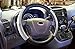 Zone Tech Set of Gray and Black Car Interior Covers - Universal Fit Cover Seat Covers + Slip On Steering Wheel Covers + 4 Comfy Seat Belt Covers Safety Protectors Set