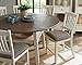Signature Design by Ashley Bolanburg Counter Height Dining Room Drop Leaf Table, Two-tone Brown & Whitewash