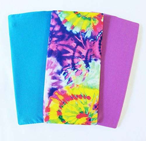 Standard Size Stretchable Fabric Book Covers Set (3 Pack, Tie Dye)