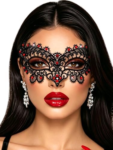 Amazon.com: Tgirls Masquerade Lace Mask Women Black Lace Masks