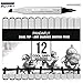 Grayscale Alcohol Art Markers - Pandafly Permanent Dual Tips Sketch Cool Grey Marker Pens for Drawing, Shading, Outlining, Illustrating and Rendering, Colorless Blender, Christmas Gift,12-Pack
