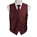 EGD1B.02 Multi Style Paisley Microfiber Mens Tuxedo Vest Neck Tie Set By Epoint