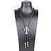 Men's Cross Cowboy Antique Western Bolo Tie Stainless Steel Necktie (Silver)