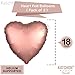 KatchOn, Rose Gold Love Balloon Letters Set - Large 36 Inch, Pack of 21 | Blush Pink Love Balloons Foil with Confetti for Engagement Decorations | Rose Gold Heart Balloon for Anniversary Decorations