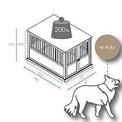 Casual Home Wooden Extra Large Pet Crate, End