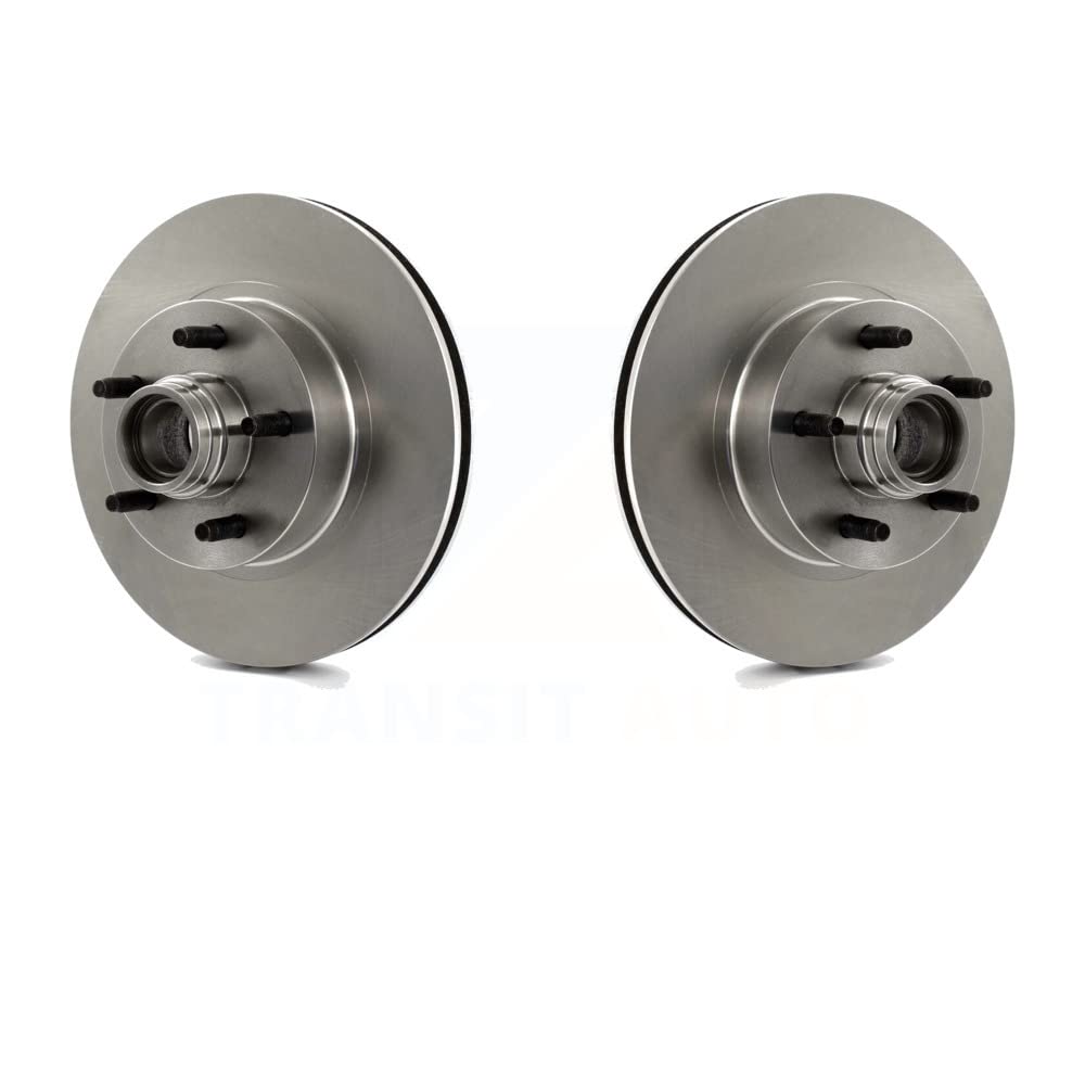 Front Disc Brake Rotors And Hub Assembly Pair For