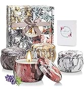 Scented Candles Gift Sets for Women 4 Pack Aromatherapy Candle Long Lasting Soy Wax Strong Fragra...