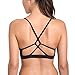 CRZ YOGA Women's Light Support Cross Strappy Back Feminine Yoga Sports Bra