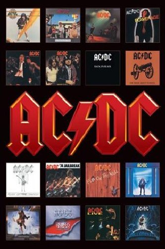 1art136821 AC/DC – Album Covers Poster 91 x 61 cm
