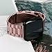 Aresh Compatible with Fitbit Versa Band/Versa 2 Bands, Stainless Steel Versa Lite Metal Strap for Fitbit Versa&Versa Lite Edition&Versa Special Edition (RoseGold)