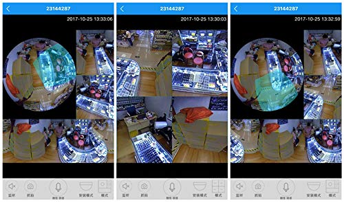 BlueHills White Compact Security Camera for Ceiling or Walls HD 1080P Night Vision Motion Detector & Two-Way Audio - Monitor Front-Door Home Business Kids Baby Dog Cat & Pets with App in Cell Phone