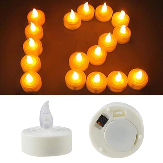 wangZJ velas de luz LED electrónicas de té velas sin llama con ...