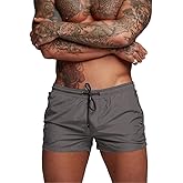 Donason Men's Swim Trunks Quick Dry Swim Shorts Summer Swimwear Mens Sports Beach Shorts with Mesh Lining and Zipper Pockets