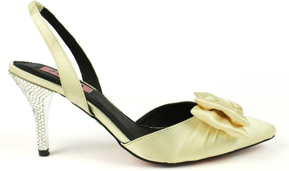 slingback heels with bow