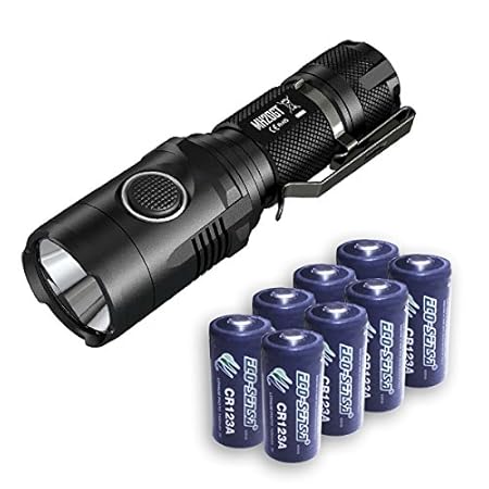 Nitecore MH20GT Taschenlampe XP-L HI -1000 lm mit 8 x Eco-Sensa CR123A Batterien