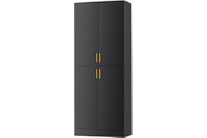 ComfyCorner Kitchen Pantry, 71" Tall, Black