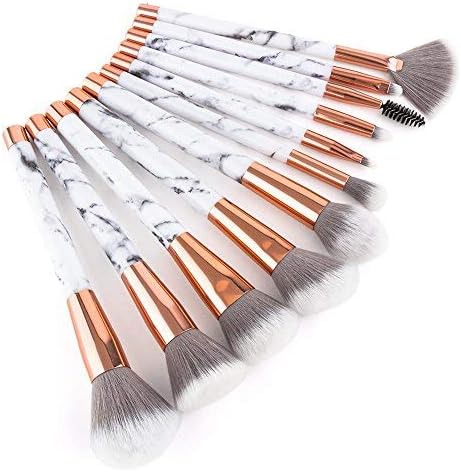 Summifit 11 Pcs Makeup Brush Set Professional Synthetic Face Contour Eyeliner Blending Blush Highlighter Cosmetics Make Up Brushes Kit for Powder Liquid Cream