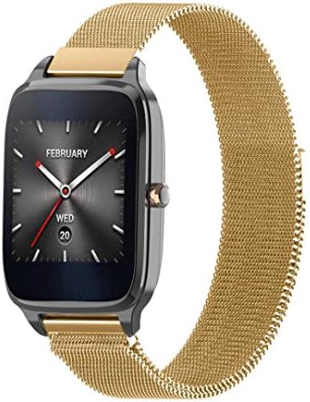 VESNIBA Milanese Magnetic Loop Stainless Steel Band Strap Bracelet For ASUS ZenWatch 2 (Gold)