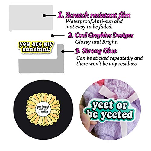 100PCS Inspirational Stickers for Water Bottles, Positive Vinyl Quote Stickers for Planner, Laptop, Funny Motivational Stickers for Adults, Girls, Women, Teachers, Students, Waterproof Sticker Pack