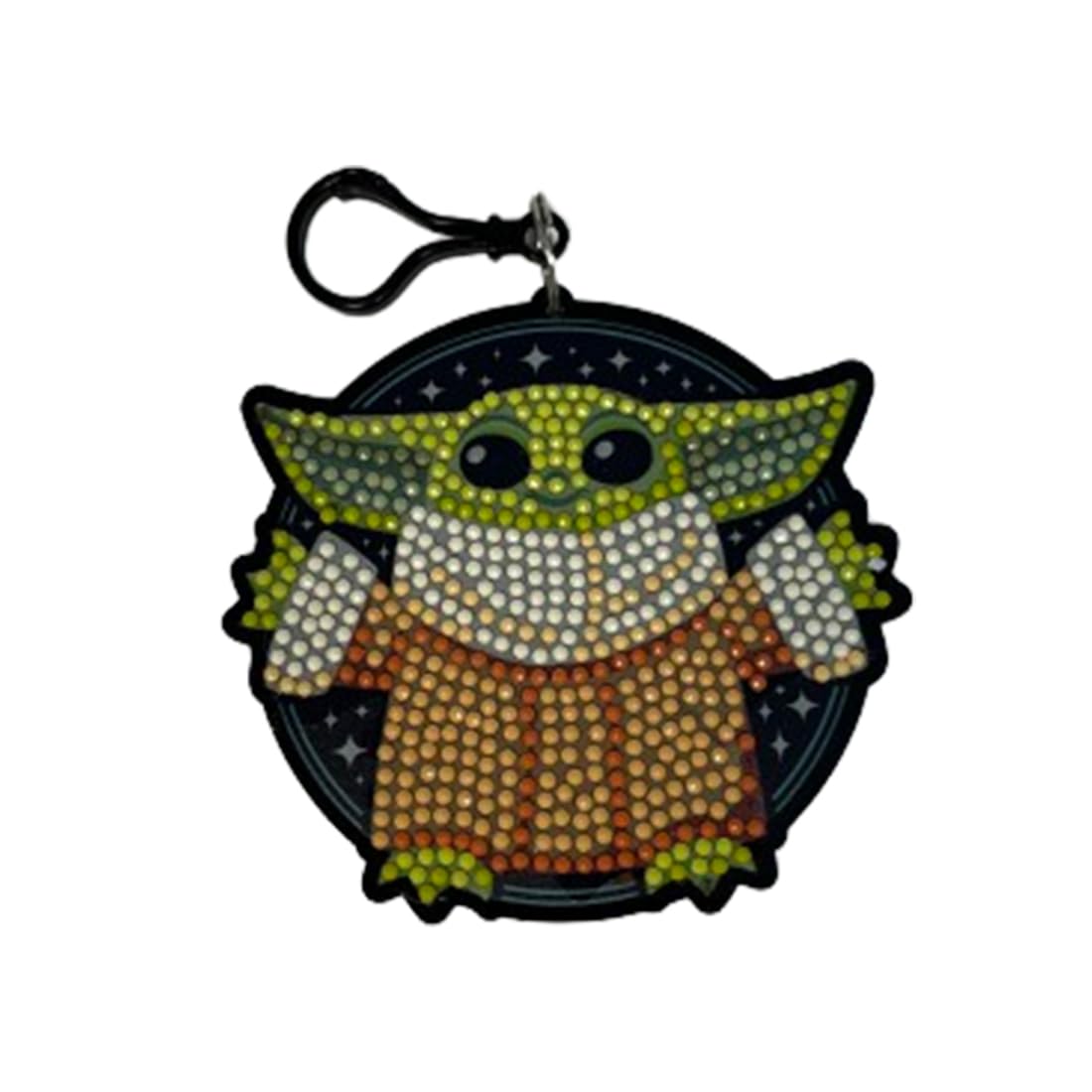 CRYSTAL ART - Diamond Backpack Charms Kit - Creative Toys Gift Idea for Girl and Boy - Craft Activity - Star Wars - Grogu