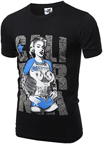 Youstar Basic Short Sleeve Marylin Monroe T-Shirts Black Size M