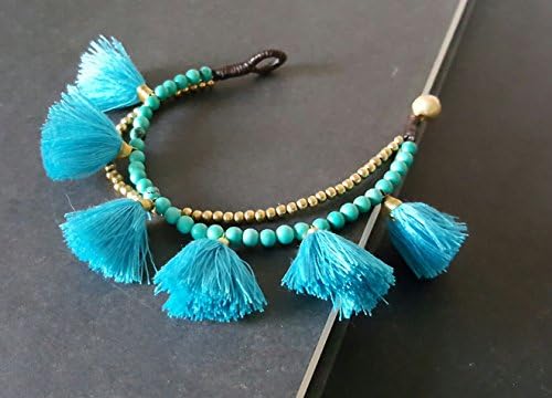 Handmade Turquoise Tassel Bracelet