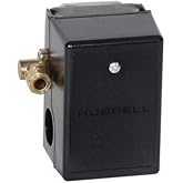 Midwest Control 69JF8Y Hubbell Pressure Switch, with Unloader, 115-150 psi, 1/4" FPT, 90 psi Min Cut in, 165 psi Max Cut Out, 25-38 psi Differential
