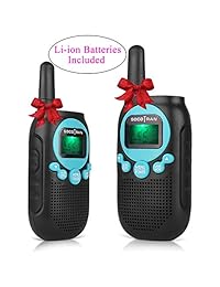 Rechargeable Walkie Talkies FRS/GMRS Radio Up to 5 Mile Range Kids Walkie Talkies Pair Pack 22CH 0.5W License Free Two Way Radio with Privacy Code Walkie Talkies Toy (Blue) SOCOTRAN