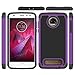 Moto Z2 Force Case,Moto Z2 Force Edition - Suensan TPU Shock Absorption Technology Raised Bezels Protective Cases Cover for Moto Z Force 2nd Generation phone (Z2 Black Purple)