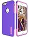 TOTU iPhone 6S Plus Case, Scratch Resistant Thin Dual Layer Protective Hybrid Case Shock Absorbing Technology Case for Apple iPhone 6 plus (2014) and iPhone 6S Plus (2015) - Indigo Violet/Light Rose