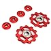 Stylrtop 2 pcs 11T Aluminum Sealed Bearing Jockey Wheel Rear Derailleur Pulley for Shimano Sram Rear Derailleur Etc.