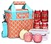 MIER 9 Can Insulated Lunch Bag for Women Leakproof Soft Cooler Tote, Orange