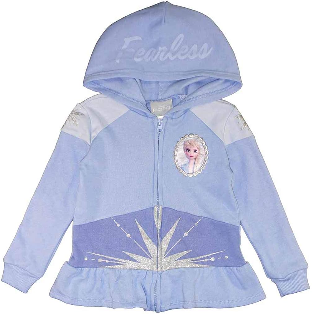 Disney Girls' Frozen Graceful Elsa Hoodie Sweatshirt: Clothing