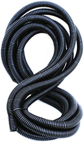 DNF 20FT Split Wire Loom Conduit Polyethylene Tubing 5/8",sleeve, sheathing, cover, ribbed for strength. Automobile, Motorcycle, RV, Trailer, Electronics