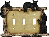 Rivers Edge Products Bear Triple Switch Electrical Cover Plate New