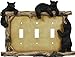 Rivers Edge Products Bear Triple Switch Electrical Cover Plate New