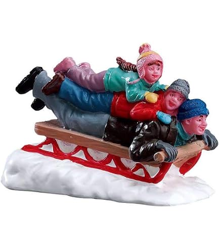 Figurines Lemax Christmas Rush - Lot De 2 - Résine Peinte à La Main - Environ 6,5 Cm - 6