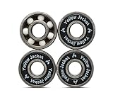 Yellow Jacket Premium Fidget Spinner Replacement Bearings, 1 Ceramic Spin Bearing, 3 Steel Black Mamba Counterweight Bearings