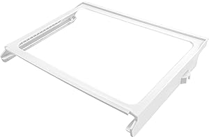 GARSOO W11368751, W10905531 Refrigerator Shelf Frame(no glass) Compatible with whirlpool, kenmore, amana, maytag and ikea (some models), Crisper Drawer Cover Frame Replacement: W10904001, AP6888387, 4929301