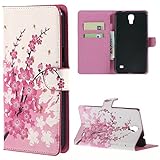 Galaxy Mega 2 Cover Case,PU Leather [Flip Wallet Case] Stand Protector Shell Cover Case for Samsung Galaxy Mega 2 G750F/G7508(6inch) Cases and Covers,Pink flower