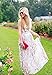 Floerns Women's Floral Backless Chiffon Maxi Beach Dress Pink M