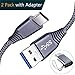 USB Type C Cable, XIOUP (2-Pack 6FT) USB A 3.0 to USB-C Fast Charger Nylon Braided Cord Compatible with Samsung Galaxy S9 S8 Plus Note 9 8,Moto Z Z2,LG V30 V20 G5 G6,Google Pixel 2 XL,Nintendo Switch