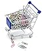 Mini Novelty Blue Shopping Cart Carriage Pen Pencil Supplies Holder With Wheels, Desk Accesory