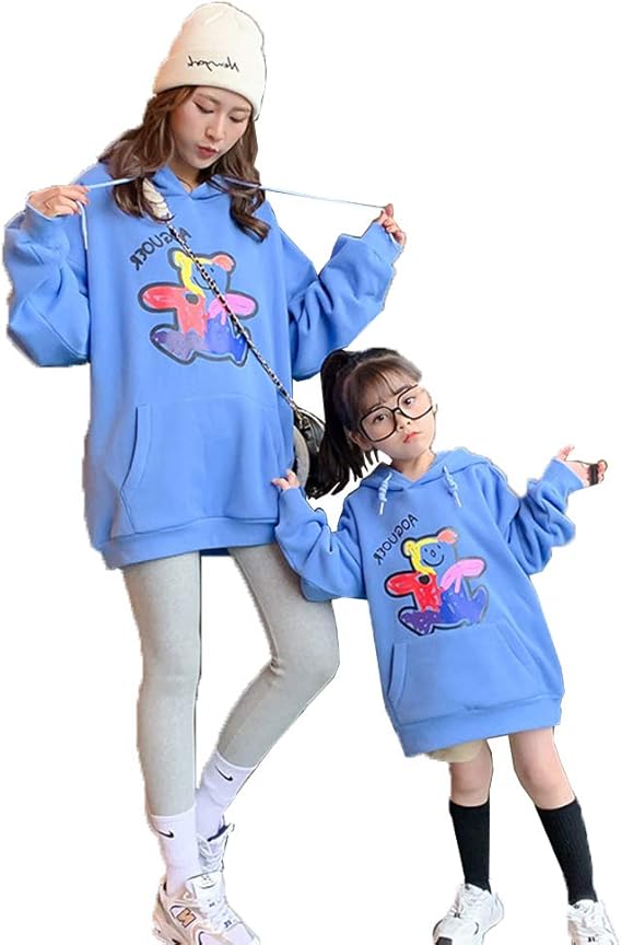 Amazon もうほうきょう 親子お揃い服 長袖 可愛い 親子服 女の子 ブラウス レディース パーカー ガールズ トップス ペアルック カジュアル おしゃれ トレーナー パーカー 通販