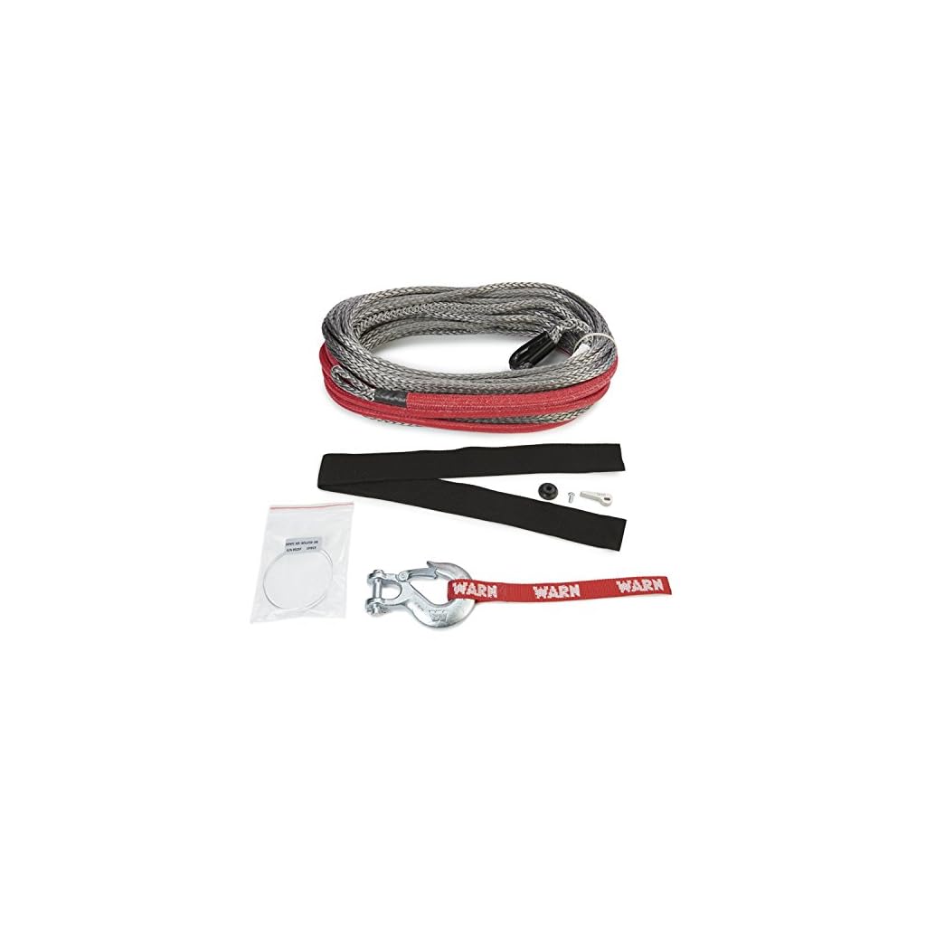 WARN 96040 Spydura Pro Synthetic Winch Cable Rope with Loop Ends 3/8