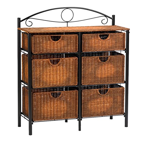 Furniture HotSpot Iron/Wicker Storage Chest