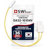 DA32-10104N Made in Korea Refrigerator Temperature Sensor Replacement for DA32-10104V Samsung Refrigerator Models RF261BEAESR,RF28HFEDBSR,RF30HBEDBSR,RF31FMESBSR, Fixes 5E/SE Error, 36-Month Warranty