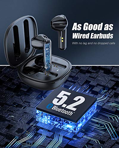 True Wireless Earbuds KMOUK Bluetooth 5.2 Earbuds, 4-Mic CVC8.0 Call Noise Reduction Earphones, IPX8 Waterproof TWS… - Image 3
